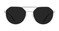 Matte Silver Glasses Direct Daly Round Glasses - Sun