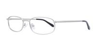Matt Silver Glasses Direct Darby Oval Glasses - Angle