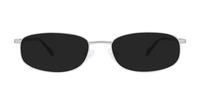 Matt Silver Glasses Direct Darby Oval Glasses - Sun