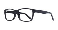 Matte Black Glasses Direct Dario Rectangle Glasses - Angle