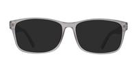 Matte Crystal/Grey Glasses Direct Dario Rectangle Glasses - Sun