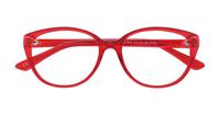 Shiny Red Glasses Direct Dawn Cat-eye Glasses - Flat-lay