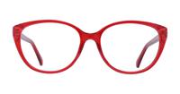 Shiny Red Glasses Direct Dawn Cat-eye Glasses - Front