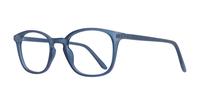 Matte Dark Blue Glasses Direct Dax Oval Glasses - Angle