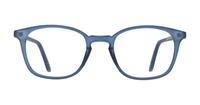 Matte Dark Blue Glasses Direct Dax Oval Glasses - Front