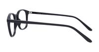 Shiny Black Glasses Direct Dax Oval Glasses - Side