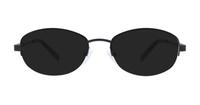 Shiny Black Glasses Direct Dee Oval Glasses - Sun