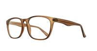 Matte Brown Glasses Direct Devon Square Glasses - Angle