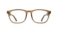 Matte Brown Glasses Direct Devon Square Glasses - Front