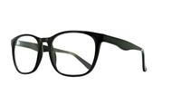 Shiny Black Glasses Direct Devon Square Glasses - Angle