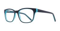 Black / Blue Glasses Direct Diallo Square Glasses - Angle
