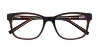 Black / Brown Glasses Direct Diallo Square Glasses - Flat-lay