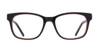Black / Brown Glasses Direct Diallo Square Glasses - Front