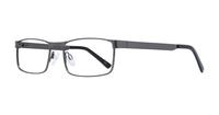Matte Gunmetal Glasses Direct Digby Rectangle Glasses - Angle