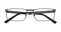 Matte Gunmetal Glasses Direct Digby Rectangle Glasses - Flat-lay