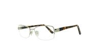Gold/Tortoise Glasses Direct Dixie Rectangle Glasses - Angle