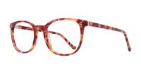 Shiny Pink/Beige Glasses Direct Donnie Round Glasses - Angle