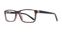 Brown Horn Glasses Direct Doran Rectangle Glasses - Angle