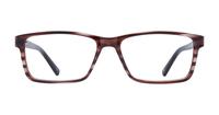 Brown Horn Glasses Direct Doran Rectangle Glasses - Front