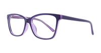 Black Purple Glasses Direct Dottie Rectangle Glasses - Angle