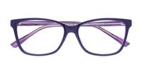 Black Purple Glasses Direct Dottie Rectangle Glasses - Flat-lay