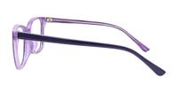 Black Purple Glasses Direct Dottie Rectangle Glasses - Side