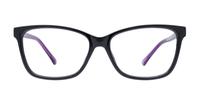 Shiny Black Glasses Direct Dottie Rectangle Glasses - Front