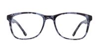Grey/ Blue Havana Glasses Direct Drew Rectangle Glasses - Front