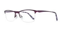 Matte Purple Glasses Direct Elise Rectangle Glasses - Angle