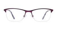 Matte Purple Glasses Direct Elise Rectangle Glasses - Front