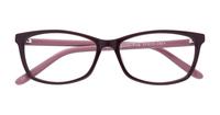 Burgundy/Pink Glasses Direct Ella Rectangle Glasses - Flat-lay