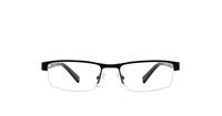 Black Glasses Direct Elliot Rectangle Glasses - Front
