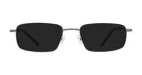 Matte Gunmetal Glasses Direct Ellis Rectangle Glasses - Sun