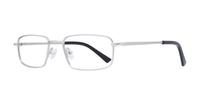 Matte Silver Glasses Direct Ellis Rectangle Glasses - Angle