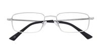 Matte Silver Glasses Direct Ellis Rectangle Glasses - Flat-lay