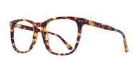 Spotty Havana Glasses Direct Elsie Rectangle Glasses - Angle
