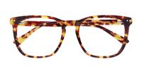 Spotty Havana Glasses Direct Elsie Rectangle Glasses - Flat-lay