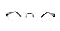 Burgundy Glasses Direct EMP Rimless 7559 Rectangle Glasses - Front