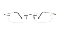 Gold Glasses Direct EMP Rimless 7568 Rectangle Glasses - Front