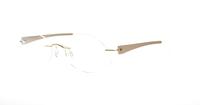Gold Glasses Direct EMP Rimless 7572 Oval Glasses - Angle