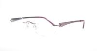 Purple Glasses Direct EMP Rimless 7572 Oval Glasses - Angle