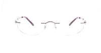 Purple Glasses Direct EMP Rimless 7572 Oval Glasses - Front