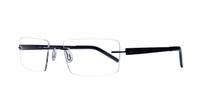 Navy Glasses Direct EMP Rimless 7582 Rectangle Glasses - Angle