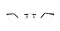 Navy Glasses Direct EMP Rimless 7582 Rectangle Glasses - Front