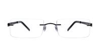 Black Glasses Direct EMP Rimless 7584 Rectangle Glasses - Front