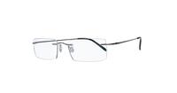 Silver Glasses Direct EMP Rimless 7586 Rectangle Glasses - Angle