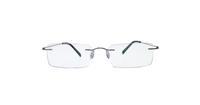 Silver Glasses Direct EMP Rimless 7586 Rectangle Glasses - Front