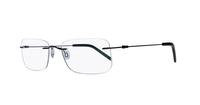 Black Glasses Direct EMP Rimless Magic Rectangle Glasses - Angle