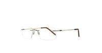 Bronze Glasses Direct EMP Rimless Magic Rectangle Glasses - Angle
