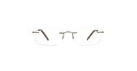 Bronze Glasses Direct EMP Rimless Magic Rectangle Glasses - Front